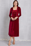 themeisles Sequin Long Sleeve Midi Dress