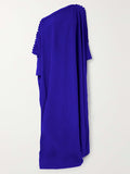 themeisles Long Sleeves Solid Color Split-Side One-Shoulder Evening Dresses Maxi Dresses