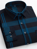 themeisles Men's Dress Shirt Button Up Shirt Collared Shirt Geometry Square Neck Black / Red Black / Gray Sea Blue Black White Casual Daily Long Sleeve Print Clothing Apparel Designer
