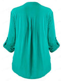swvws Women's Plus Size Tops Tunic Shirt Plain Lace Long Sleeve Lace Trims V Neck Basic Daily Weekend Cotton Fall Winter Green White