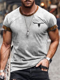 themeisles Summer Men's T-shirt Letter Print Round Neck Short Sleeve T-shirt S M L XL 2XL 3XL 4XL 5XL