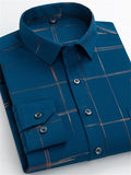 themeisles Men's Dress Shirt Button Up Shirt Collared Shirt Geometry Square Neck Black / Red Black / Gray Sea Blue Black White Casual Daily Long Sleeve Print Clothing Apparel Designer