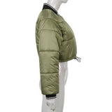 Themeisles Popular Contrast Color Zipper Down Coat Women F482