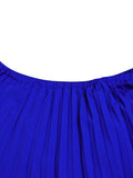 themeisles Wrap Pleated Solid Color Off-The-Shoulder Evening Dresses