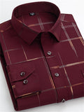 themeisles Men's Dress Shirt Button Up Shirt Collared Shirt Geometry Square Neck Black / Red Black / Gray Sea Blue Black White Casual Daily Long Sleeve Print Clothing Apparel Designer