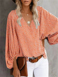 themeisles Summer New Style Women's Blouse Printing Tie-dye Loose Shirt