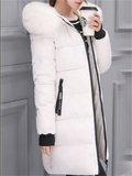 themeisles Women's Winter Jacket Puffer Jacket Parka Hoodie Jacket Street Daily Valentine's Day Winter Fall Regular Coat Regular Fit Warm Breathable Streetwear Casual St. Patrick's Day Jacket Long Sleeve Solid