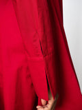 themeisles Stylish Loose Stand-Collar Long Sleeves Midi Dress