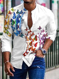 themeisles Round Neck Print Men's Long Sleeve Shirt Casual Shirt White S M L XL 2XL 3XL