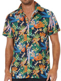 themeisles Hawaii Shirt Casual Floral Print Men's Short Sleeve Printed Top S M L XL 2XL 3XL 4XL
