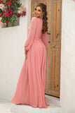 themeisles Twist Front Cutout Long Sleeve Dress