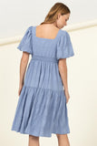 themeisles Find Me Again Tiered Midi Dress