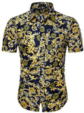 themeisles Men's Printed Shirt Short Sleeve Shirt Summer Casual Short Sleeve M L XL 2XL 3XL 4XL 5XL