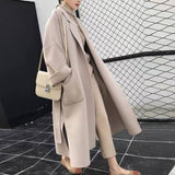 themeisles Thick Long Over The Knee Woolen Coat