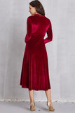 themeisles Sequin Long Sleeve Midi Dress
