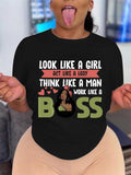 themeisles Women's Printed T-shirt Trendy Hot Girls Short-sleeved Tops Printed Sets of Regular Sleeves Loose Type Female Tops