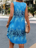 themeisles Summer Tank Dress Fashion Women's Digital Print Dress S-5XL