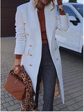themeisles Long Woolen Coat In Autumn and Winter