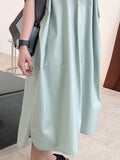 themeisles Original Solid Round-Neck Shirt Dress