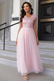 themeisles Sequin V-Neck Mesh Maxi Dress