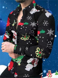 themeisles Summer Men's Lapel Shirts Men's 3D Printing Lapel Cardigan Four Seasons Long-sleeved Floral Print Shirt
