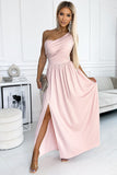 themeisles One-Shoulder Slit Maxi Dress