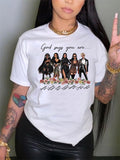 themeisles Women's Printed T-shirt Trendy Hot Girls Short-sleeved Tops Printed Sets of Regular Sleeves Loose Type Female Tops
