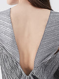 themeisles Urban Loose Solid Color Tied Pleated Top&V-Back Vest Dress Two Pieces Set