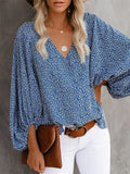 themeisles Summer New Style Women's Blouse Printing Tie-dye Loose Shirt