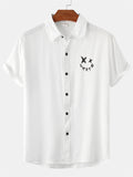 themeisles Summer Men's Short-sleeved Shirt Printed Casual Lapel Cardigan Shirt Large Size Fashion Urban Men's Clothing