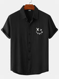 themeisles Summer Men's Short-sleeved Shirt Printed Casual Lapel Cardigan Shirt Large Size Fashion Urban Men's Clothing