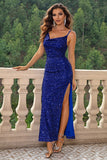 themeisles Cowl Neck Split Maxi Dress