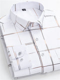 themeisles Men's Dress Shirt Button Up Shirt Collared Shirt Geometry Square Neck Black / Red Black / Gray Sea Blue Black White Casual Daily Long Sleeve Print Clothing Apparel Designer
