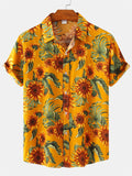 themeisles Summer New Men's Hawaii Shirt Lapel Loose Shirt on Clothes Shirt Appropriation Fashion Men's Clothing