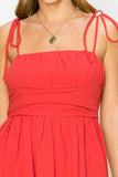 themeisles Get A Clue Tie-strap Midi Dress