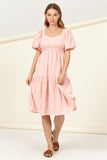 themeisles Find Me Again Tiered Midi Dress