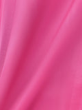 themeisles Loose Flower Shape Solid Color Stand Collar Lantern Sleeves Maxi Dresses
