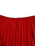 themeisles Wrap Pleated Solid Color Off-The-Shoulder Evening Dresses