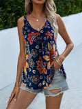 themeisles Multicolor Fashion V-neck Halter Top Women's T-shirt