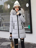 themeisles Women's Winter Jacket Puffer Jacket Parka Hoodie Jacket Street Daily Valentine's Day Winter Fall Regular Coat Regular Fit Warm Breathable Streetwear Casual St. Patrick's Day Jacket Long Sleeve Solid