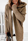 themeisles Hooded Bat-shaped Soft Loose Back Stitching Sweater