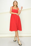 themeisles Get A Clue Tie-strap Midi Dress