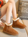 Themeisles Popular Artificial Plush Winter Patch Snow Boots
