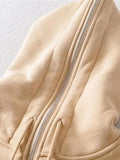 Themeisles Popular Contrast Color Plush Hoodie Loose Coat