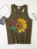 Themeisles Popular Flower Print Loose Tank Top