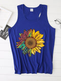 Themeisles Popular Flower Print Loose Tank Top
