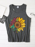 Themeisles Popular Flower Print Loose Tank Top