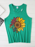 Themeisles Popular Flower Print Loose Tank Top