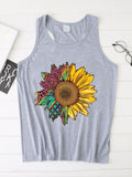 Themeisles Popular Flower Print Loose Tank Top