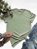 Themeisles Popular Letter Short Sleeve Plus Size Tee